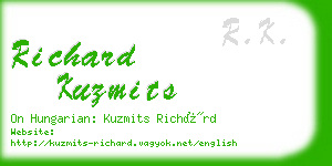 richard kuzmits business card